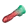 LoveToy Dual Density Inflatable Dildo 8" / 20 cm Red/Green