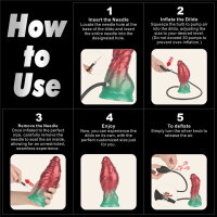 LoveToy Dual Density Inflatable Dildo 7,5" / 19 cm Red/Green