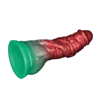 LoveToy Dual Density Inflatable Dildo 7,5" / 19 cm Red/Green