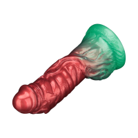 LoveToy Dual Density Inflatable Dildo 7,5" / 19 cm Red/Green
