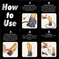 LoveToy Dual Density Inflatable Dildo 7,5" / 19 cm Gold/Black