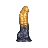 LoveToy Dual Density Inflatable Dildo 7,5" / 19 cm Gold/Black