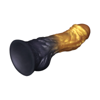 LoveToy Dual Density Inflatable Dildo 7,5" / 19 cm Gold/Black