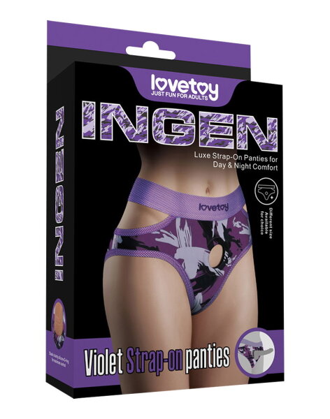 LoveToy Ingen Violet Strap-on Panties  Size M/L Purple