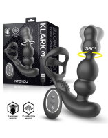 INTOYOU Klark Waving & Vibrating Anal Plug with Remote Black