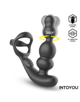 INTOYOU Klark Waving & Vibrating Anal Plug with Remote Black