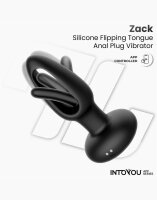 INTOYOU Zack Anal Plug with Flipping Tongue  (with App Control) Black