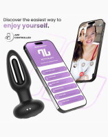 INTOYOU Zack Anal Plug with Flipping Tongue  (with App Control) Black