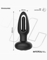 INTOYOU Zack Anal Plug with Flipping Tongue  (with App Control) Black