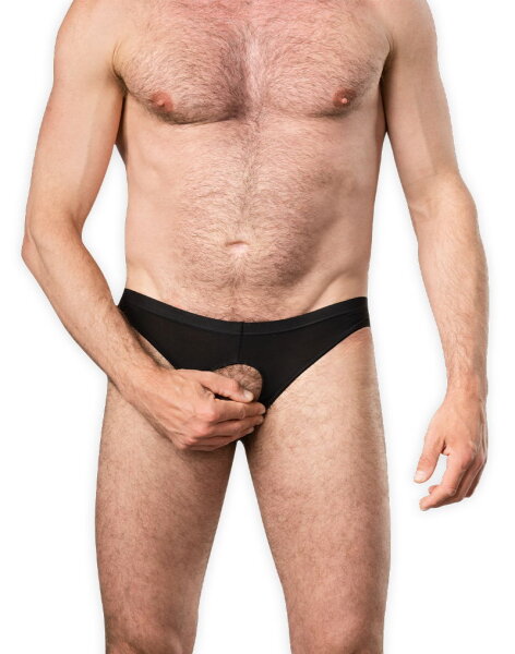 Amorable Slip mit offenem Schritt Schwarz One Size