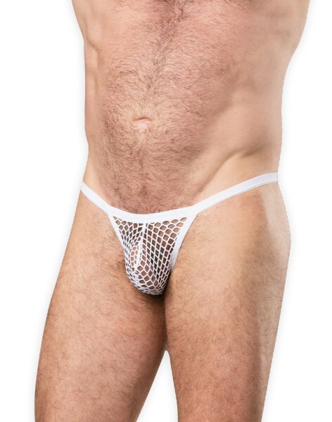 Amorable Fishnet Thong White One Size