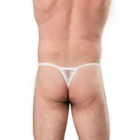 Amorable Fischnetz Tanga Weiß One Size