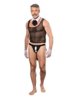 Amorable Sexy Gigolo 5-teiliges Set Schwarz Weiß M-L