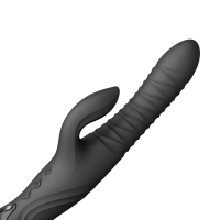 ZALO Mose 2 Rabbit-Vibrator mit Stoßfunktion Schwarz