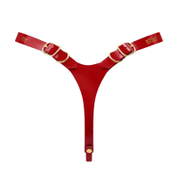 Strap-On-Me Faux Leather Harness Fabulous Red Gold One Size