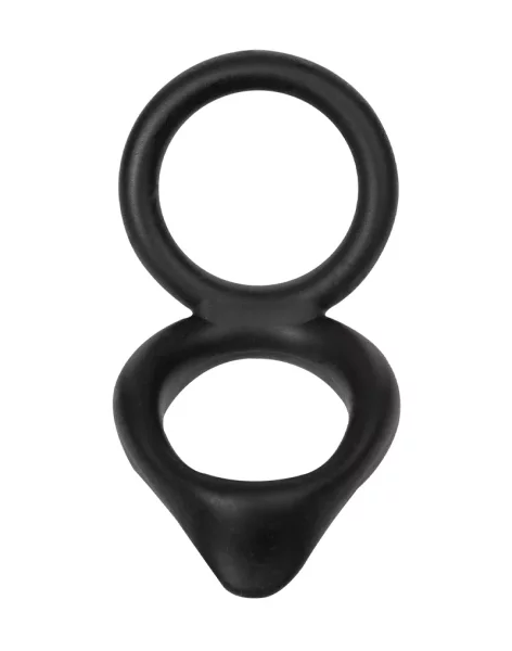Rimba Silicone Penis Ring with Ball Ring Black Ø 3.5 cm