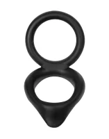 Rimba Silicone Penis Ring with Ball Ring Black Ø...