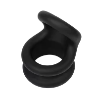 Rimba Silicone Penis Ring with Ball Ring Black Ø...