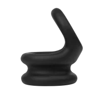 Rimba Silicone Penis Ring with Ball Ring Black Ø 3.5–4 cm