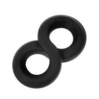 Rimba Penis Ring in Figure-8 Shape Silicone Black...
