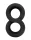 Rimba Penis Ring in Figure-8 Shape Silicone Black Ø 2 cm