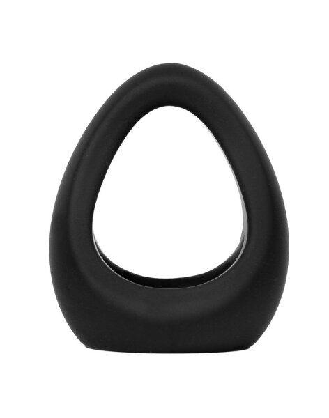 Rimba Triangular Silicone Penis Ring Black Ø 3 cm