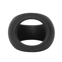 Rimba Triangular Silicone Penis Ring Black Ø 3 cm