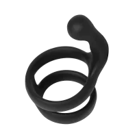 Rimba Cockring aus Silikon Schwarz Ø 5 cm