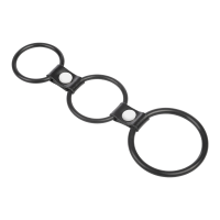 Rimba Triple Rubber Cock Ring Black Ø 5 cm