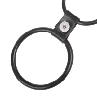 Rimba Triple Rubber Cock Ring Black Ø 5 cm