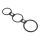 Rimba Triple Rubber Cock Ring Black Ø 5 cm