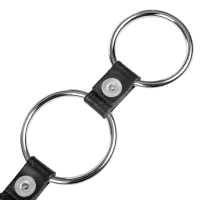 Rimba Dreifacher Cockring aus Metall Silber Schwarz...