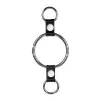 Rimba Penisring mit Befestigungsringen Silber Schwarz...