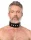 Rimba Leather Neck Restraint with Double D-Ring Black