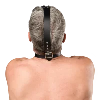 Rimba Leather Head Harness with Nose Hook Black