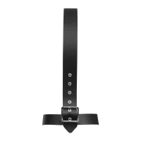 Rimba Kopfharness aus Leder mit Nasenhaken Schwarz