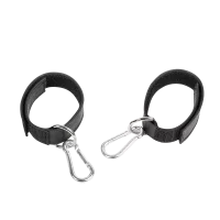 Rimba Lederhandfesseln mit Klettverschluss Schwarz
