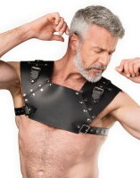 Rimba Leather Chest Harness Black One Size