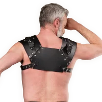 Rimba Leather Chest Harness Black One Size