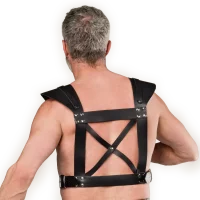 Rimba Leather Chest Harness Black One Size
