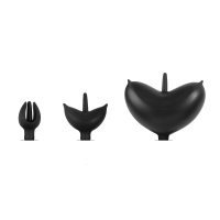 Rimba Leather Chastity Belt with Inflatable Anal Plug Black