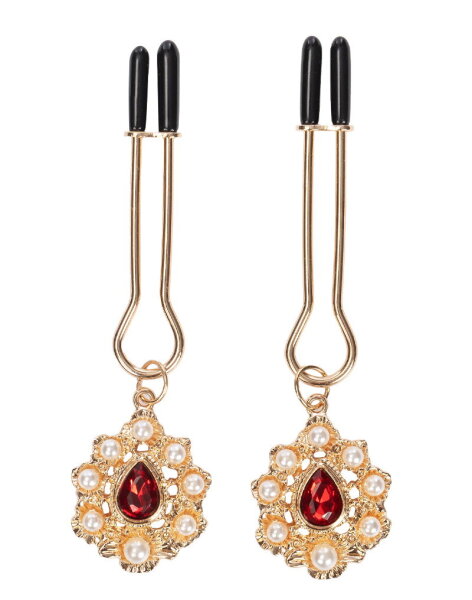 Rimba Nippelklemmen mit Goldschmuck Gold