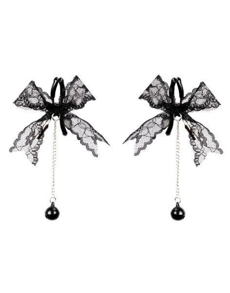 Rimba Nipple Clamps with Lace Black