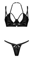 Obsessive Keira Lise 2-Piece Set with Bra and Thong Black 2XL-3XL