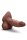 B-Vibe Slipskin Realistic Silicone Dildo 6 Inch Girthy Brown