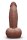 B-Vibe Slipskin Realistic Silicone Dildo 6 Inch Girthy Brown