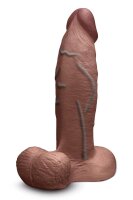 B-Vibe Slipskin Realistic Silicone Dildo 8 Inch Girthy Brown