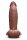 B-Vibe Slipskin Realistic Silicone Dildo 8 Inch Girthy Brown