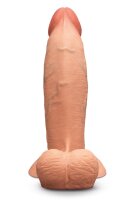 B-Vibe Slipskin Realistic Silicone Dildo 8 Inch Girthy Mocha