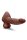 B-Vibe Slipskin Realistic Silicone Dildo 9 Inch Girthy Brown